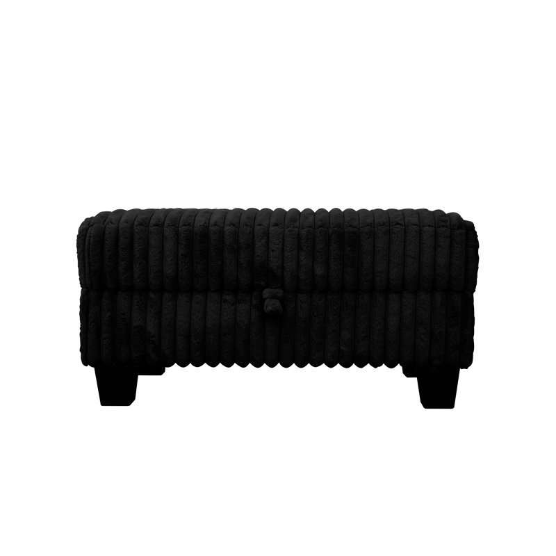 Vega Storage Ottoman, Black