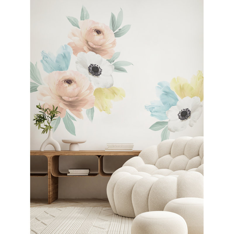 Adhésif décoratif floral, Été pastel
