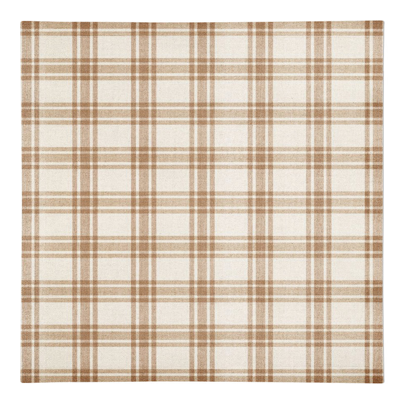 Marikos Cotton Plaid Square Napkin, Orange