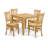 5 Piece Kitchen Table & Chairs Set Includes a Square Dining Table and 4 Dining Room Chairs, Oak-1317844927-1262869850-1262869849