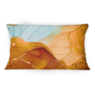 Coussin 12 "x 20" Blue and Brown