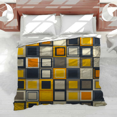 Squares Bedding Abstract Comforter Contemporary