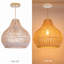Luminaire suspendu moderne en rotin naturel