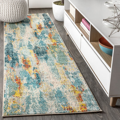 Tapis bleu / crème / jaune Lasley