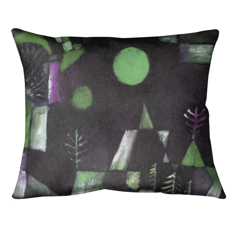 Coussin lombaire full moon, Vert, 20 po x 14 po, Duvet synthétique