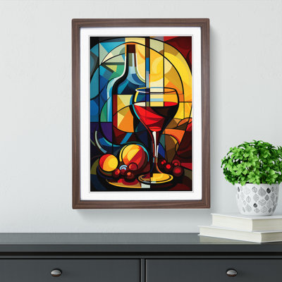 Wine Constructivism Art - Framed Print