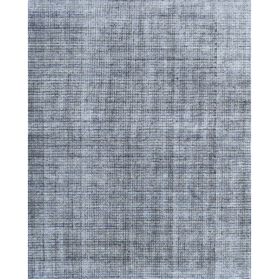 Tapis bleu à motif géométrique tissé à plat à la main