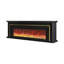 Black Solid Wood Freestanding TV Cabinet Fireplace-1073289577