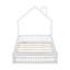 Lit plateforme en bois avec garde-corps, blanc-1455846533