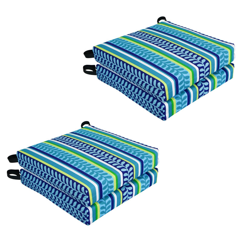 Outdoor 3'' Seat Cushion, Pike Azure