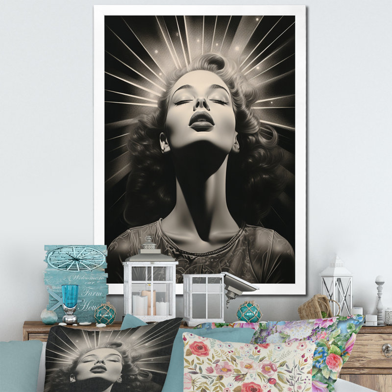 Spiritual Insight V sur toile, H 32 po x l 24 po x P 1 po, Cadre photo blanc