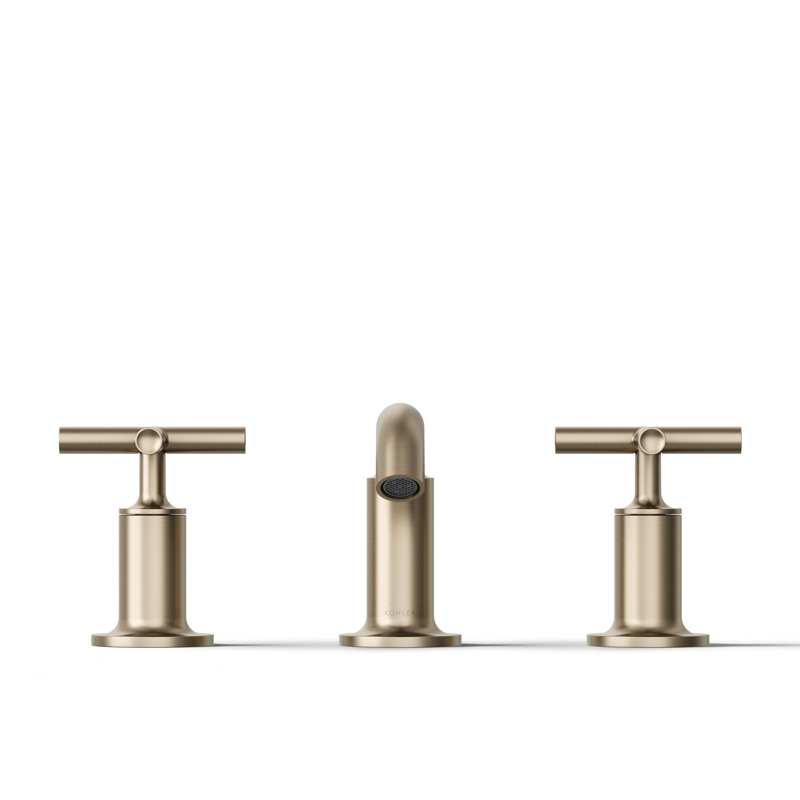 Purist Widespread Bathroom Sink Faucet, Vibrant Brushed Bronze