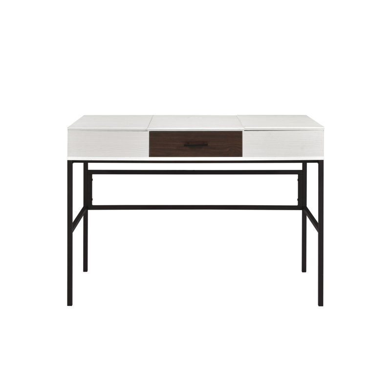 Felix Writing Desk with USB Port & Storage Drawer, Natural