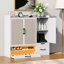 Armoire à chaussures multifonctionnelle avec tablettes réglables, tabouret, tiroir escamotable, range-chaussures minimaliste avec surface supérieure robuste pour différentes tailles d'articles