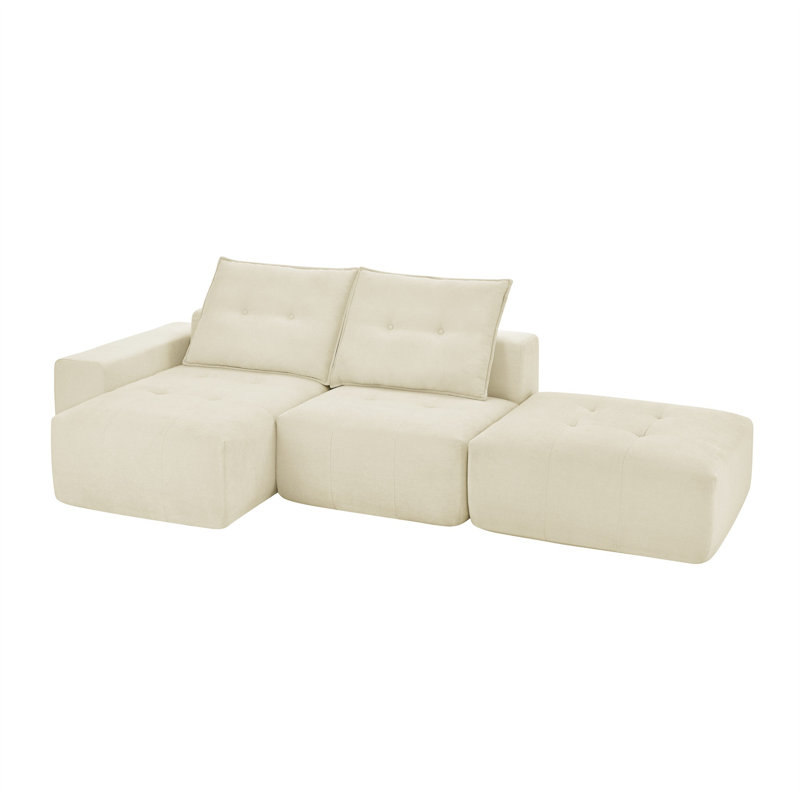 Canapé modulaire rembourré 108 po Barden, Lin beige