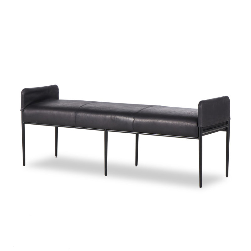 Banc en cuir véritable Queshon