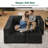 Modern Minimalist Boneless L-Shaped Cloud Modular Sectional Sofa with Ottoman and Pillows, Deep Seating-1154325851