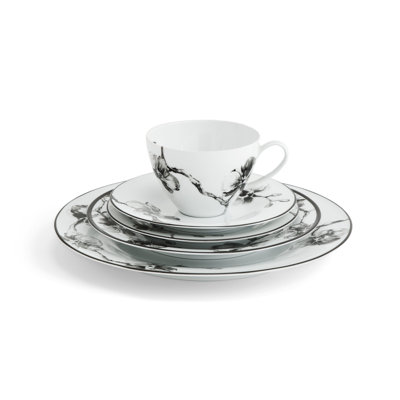 Black Orchid Handmade Porcelain Dinnerware Set