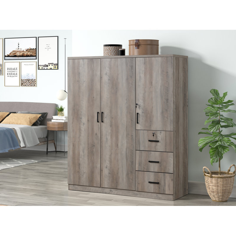 Krajewski 61 " W Armoire, Stone Gray