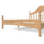 Lit plateforme avec tête de lit courbée chic, structure en bois massif, support à lattes, aucun sommier tapissier requis, conception basse à terre-130155207-130155204