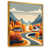 Toile avec cadre flottant or