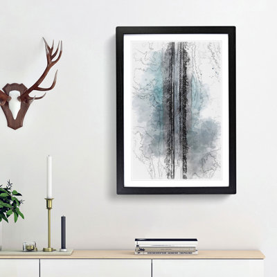 Lake Road in Abstract - Picture Frame Graphic Art Print