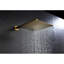 Luminaire de douche à pluie mural 10 po - Système de tête de bain à une poignée or brossé pour salle de bain