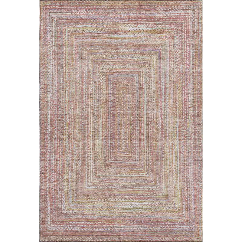 Tapis géométrique de qualité supérieure lavable à la machine AMF1726, Rectangle 10 pi x 14 pi