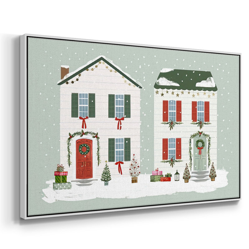 Porte d'entrée festive, collection A, H 27 po x l 41 po x P 1,5 po, Cadre blanc