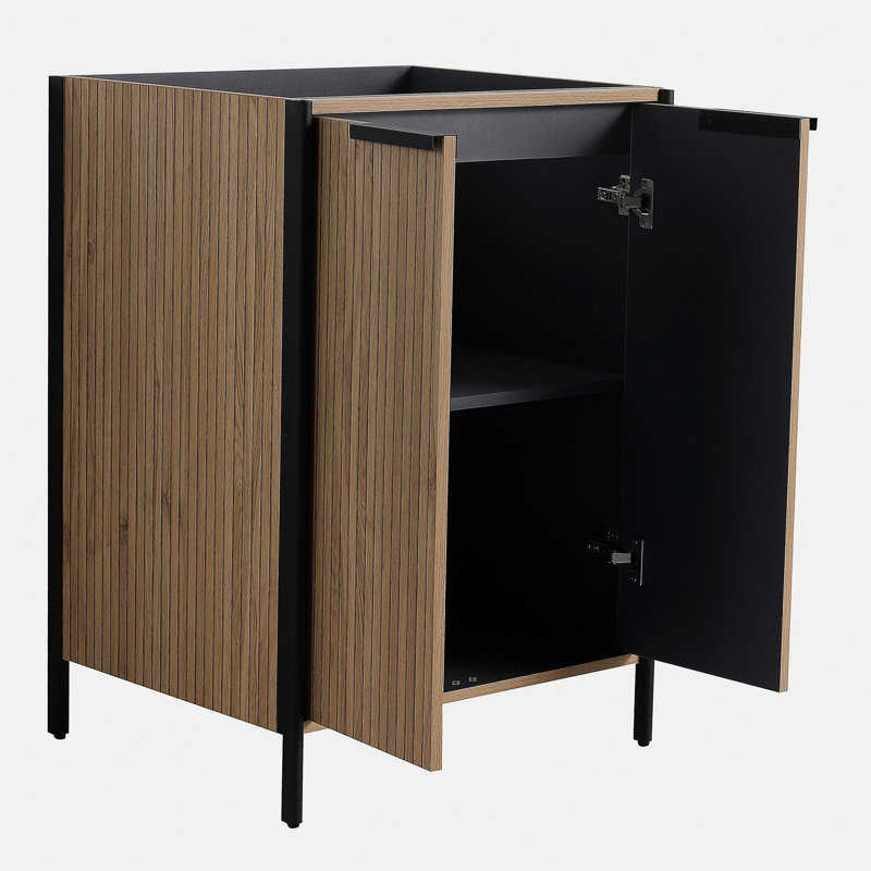 Armoire de comptoir de salle de bain indépendante de 24 pouces - sans lavabo