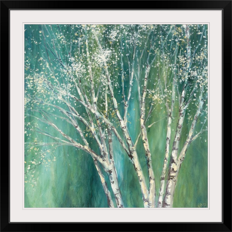 "ii" par julia purinton, reproduction d’art Blue Birch, Cadre noir, H 20" x l 20" x P 1"