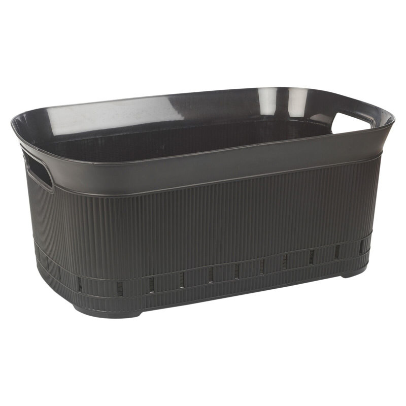 Rebrilliant Plastic Decorative Basket, Black