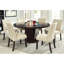 Ensemble de 2 chaises classiques classiques en tissu ivoire avec cadre en bois massif