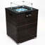 Foyer au propane avec pare-vent, PE, couvercle de table en acier, housse de pluie et foyer avec brûleur, chaleur de 40000 BTU, verre et cadre-1910276149