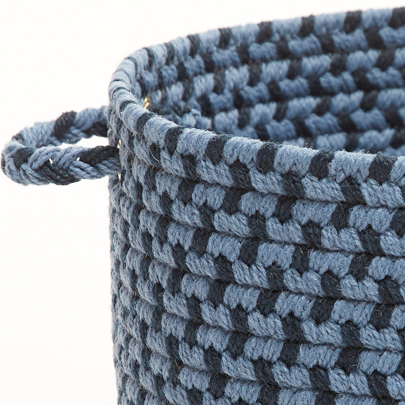Panier en tissu Bar Harbor, H 8 po x l 10 po x P 10 po, 23 pintes, Bleu