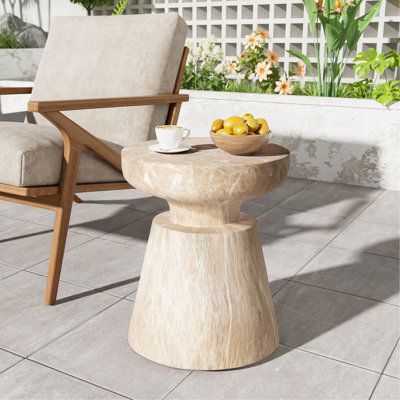 Outdoor Ponti Travertine Side Table