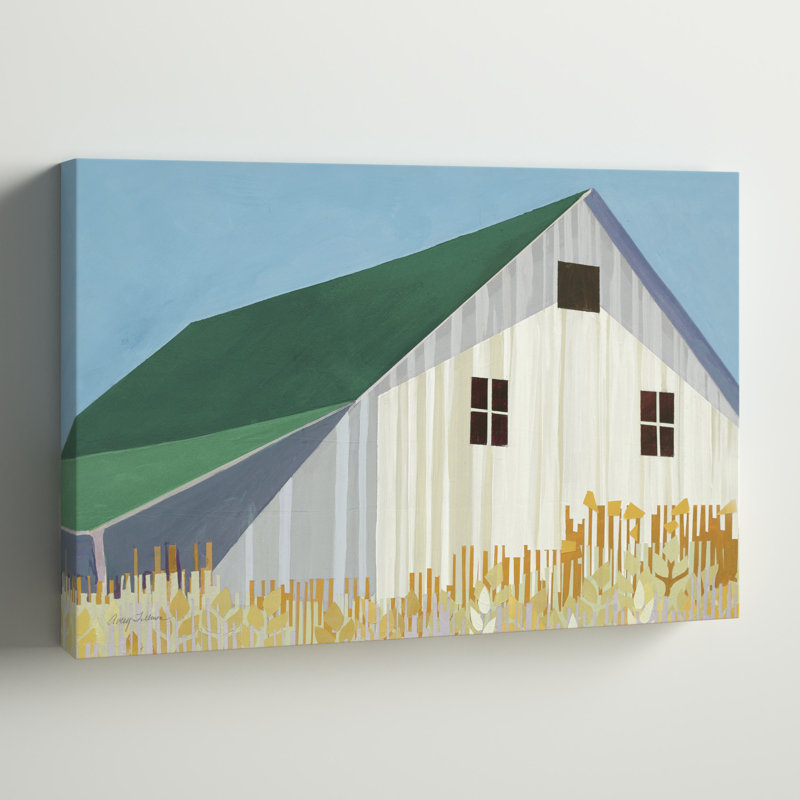 «Wheat Fields Green» par Avery Tillmon - peinture sur toile tendue, H 8 po x l 12 po x P 1,25 po