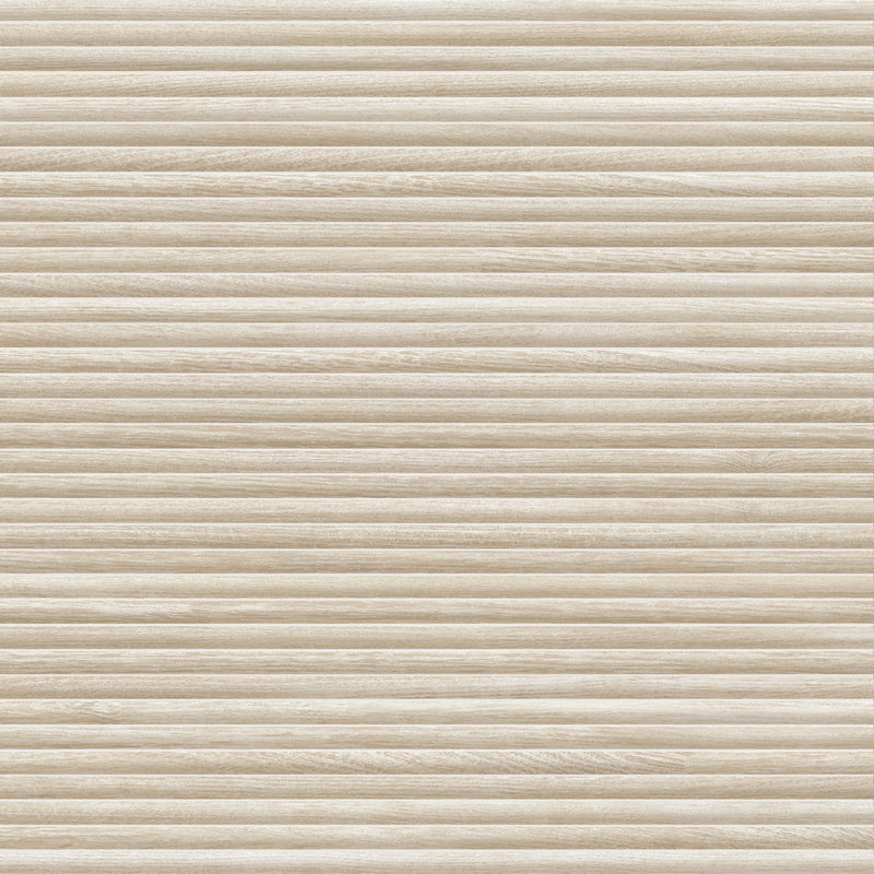 Larchwood 15-3/4"x47-1/4" Fluted Ceramic Wall Tile, Beige