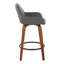 Tabouret de bar et de comptoir à hauteur fixe Cassiopeia avec pieds en bois cintré-94885246-94885247-94885248