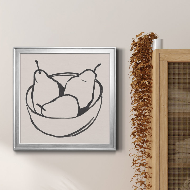 21_Simple Pear I-Premium, reproduction encadrée - prête à être accrochée, H 17,5 po x l 17,5 po x P 1,5 po, Pas de tapis