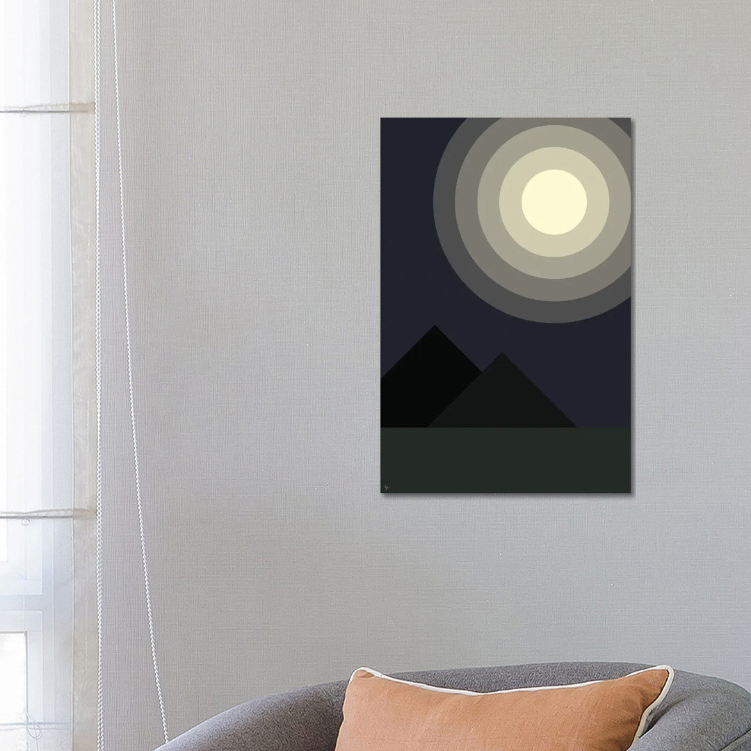 Vollmond Mondlicht um Mitternacht in den Bergen von Lyman Creative Co. - Galerie- Giclée auf Leinwand