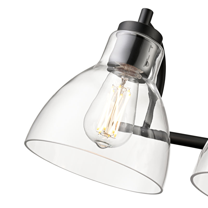 Meuble-lavabo 3 lumières 25,25 po Knightsdale - noir mat, 25,25 po de largeur, Noir mat, Trois lumières