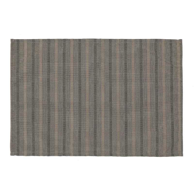 Ensemble de napperon 12 pièces Stripe, Taupe