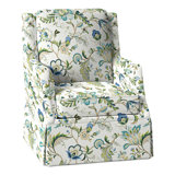 Savannah Linen Swivel Slipcovered Chair