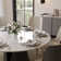 Suzzie Modern Sintered Stone Round Dining Table for 4-6 with Pedestal Base, Pre-Assembly