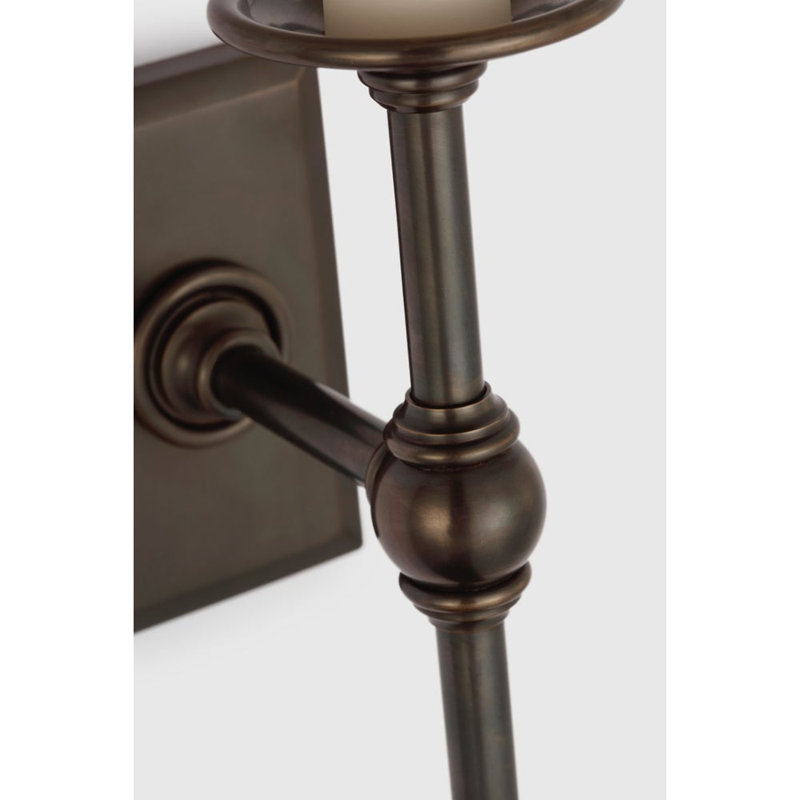 Classic 1 - Light Candle Wall Light, Bronze