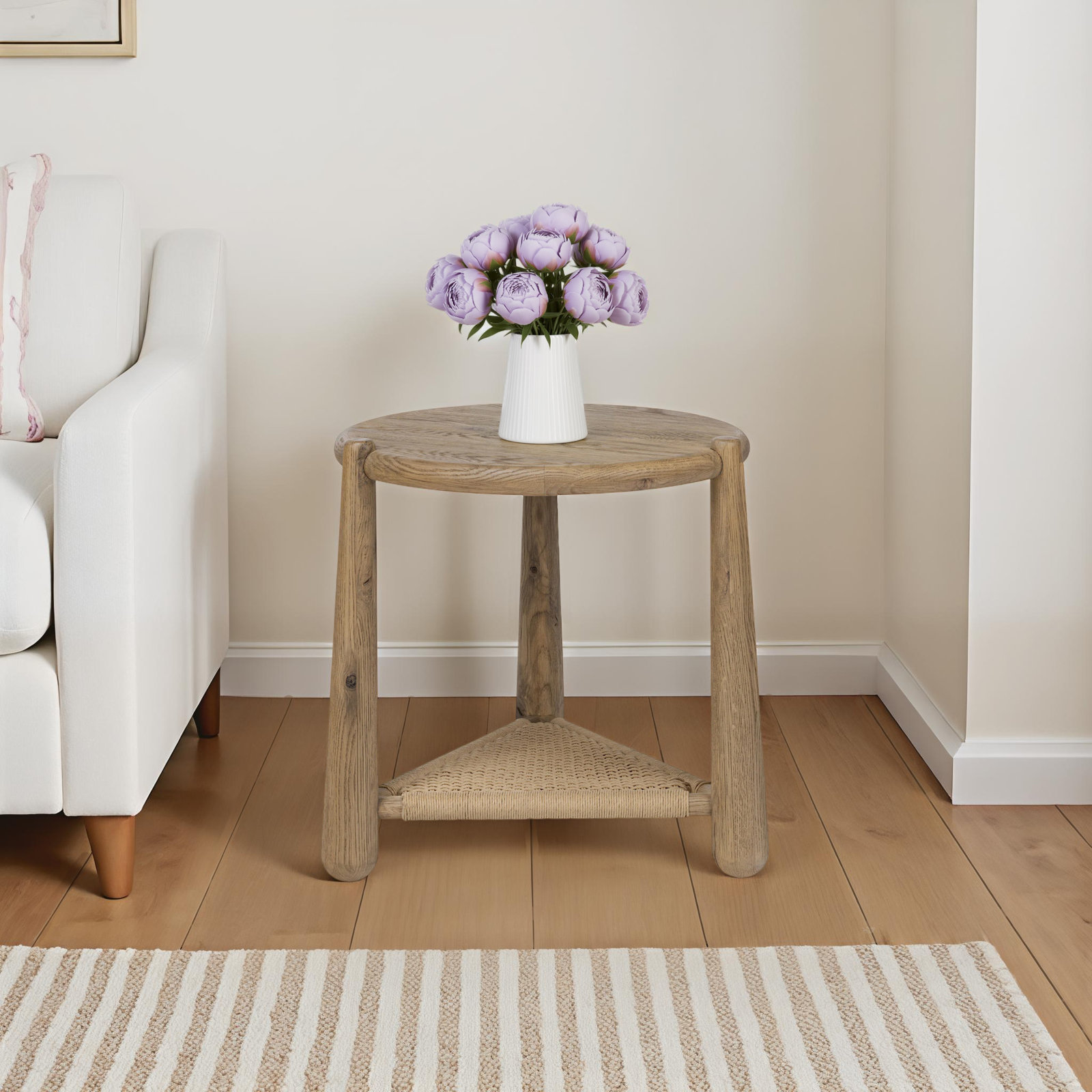 Salvador End Table, Aged Smoked Oak