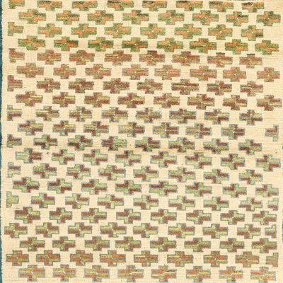 Tapis brun/beige contemporain