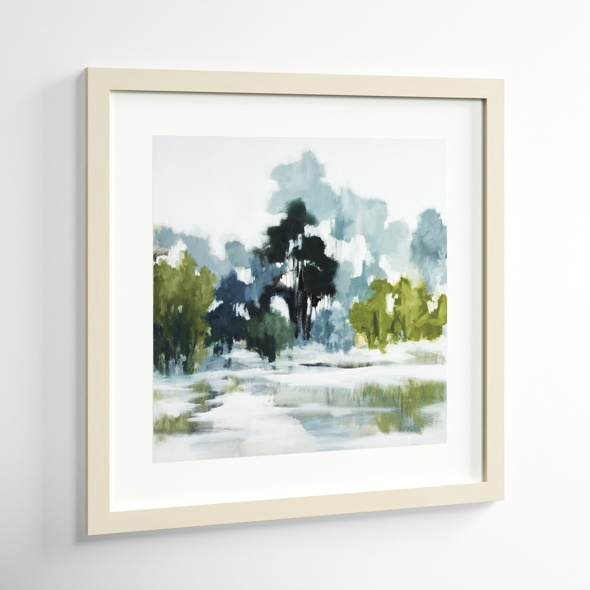 Reflections by Jacqueline Ellens, Natural Framed Paper, 33" H x 33" W