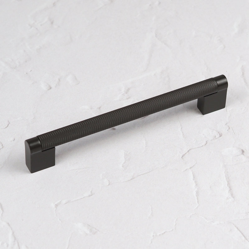 160mm Gunmetal Knurled Boss D-Bar Handle 
